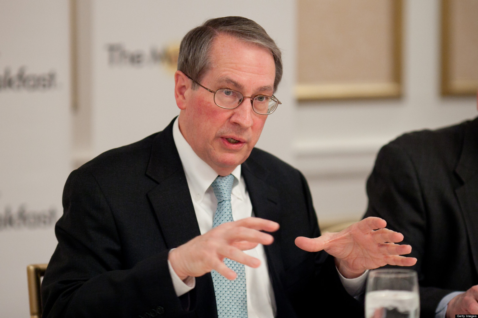 WASHINGTON, DISTRICT OF COLUMBIA - FEBRUARY 27: Bob Goodlatte, House Judiciary Committee Chairman speaks at the St. Regis Hotel on February 27, 2013 in Washington, DC. (Photo by Michael Bonfigli/The Christian Science Monitor via Getty Images)